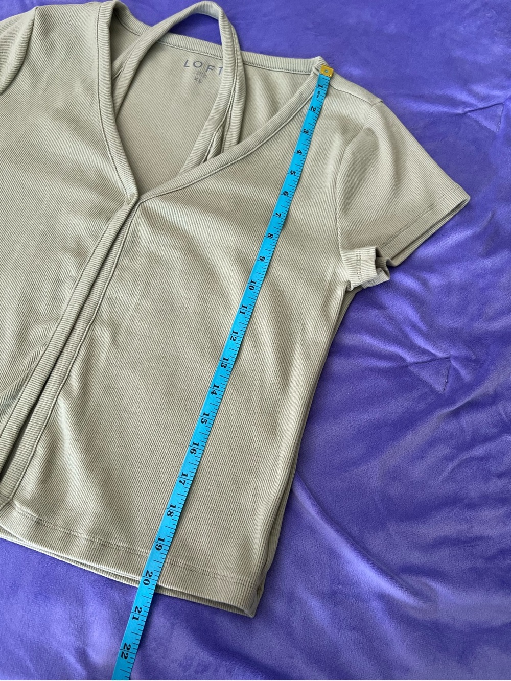 LOFT Ribbed Halter Layered Top - Picture 3 of 9